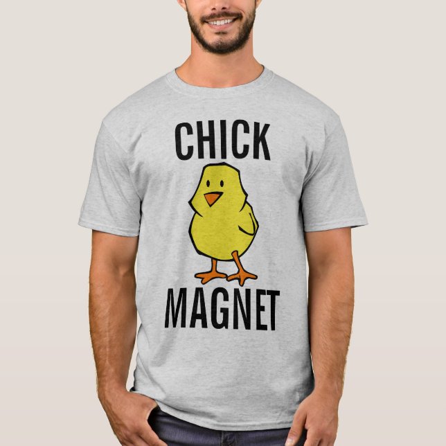 FUNNY MEN'S T - SHIRT, CHICK MAGNET T-Shirt (Vorderseite)