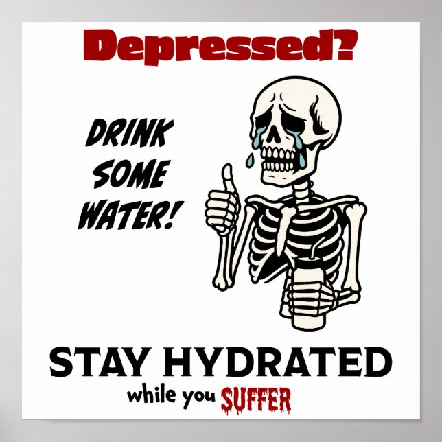 Funny Mental Health Poster - Dark Print (Vorne)