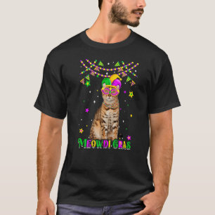 Funny Meowdi Gras Bengalisch Cat Mardi Gras Carniv T-Shirt
