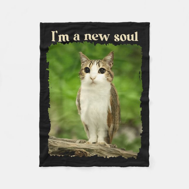 Funny Meowl Meme, Cat Owl Meme Brainrot Gen Alpha  Fleecedecke (Vorderseite)