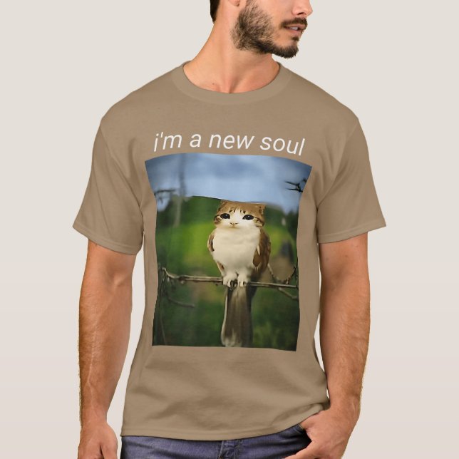 Funny meowl Meme cat owl Meme brainrot gen Alpha M T-Shirt (Vorderseite)