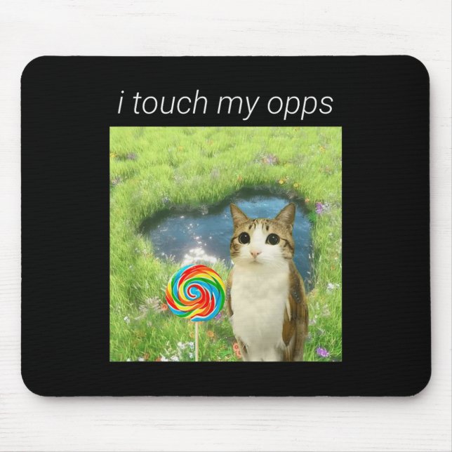 Funny Meowl Meme, Cat Owl Meme Brainrot Gen Alpha  Mousepad (Vorne)