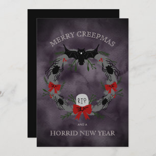 Funny Merepmas Wreath Holiday Card Feiertagskarte