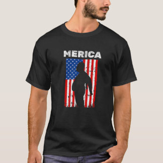 Funny Merica Daddy Body mit US Flag 4. Juli T-Shirt