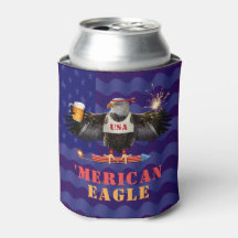 Funny Merican Eagle 4. Juli Bier und Feuerwerk