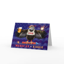 Funny Merican Eagle 4. Juli Bier und Feuerwerk
