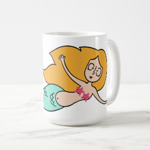 Funny Mermaid individuelle Name Tasse