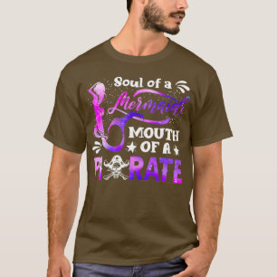 Funny Mermaid Sailor Mermaid Soul und Pirate Mouth T-Shirt