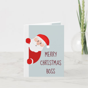 Funny Merry Christmas Card Boss Santa Karte