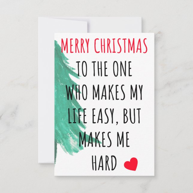 Funny merry Christmas card for her Dankeskarte (Vorderseite)