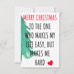 Funny merry Christmas card for her Dankeskarte