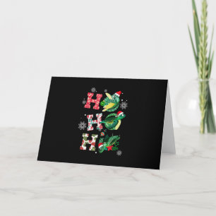 Funny Merry Christmas HO HO HO HO Turtle Santa Karte