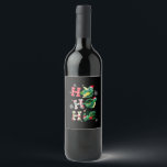 Funny Merry Christmas HO HO HO HO Turtle Santa Weinetikett<br><div class="desc">Funny Merry Christmas HO HO HO HO Turtle Santa</div>