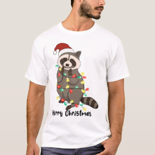 Funny Merry Christmas Racoon T-Shirt