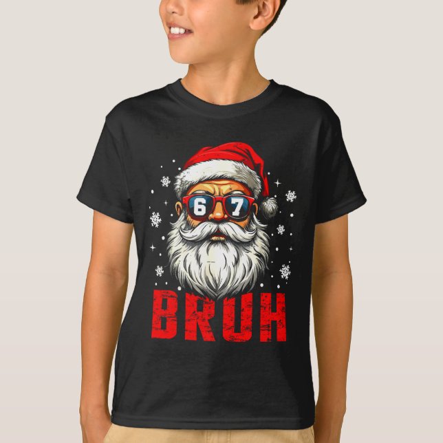 Funny Merry Christmas Santa Bruh Pajama Xmas Men W T-Shirt (Vorderseite)