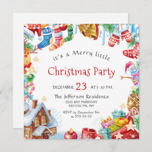 Funny Merry Little Christmas Party Holiday Einladung