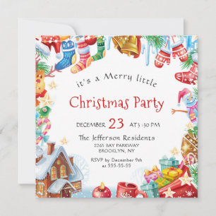 Funny Merry Little Christmas Party Holiday Einladung