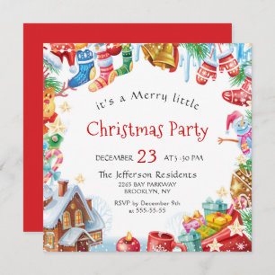 Funny Merry Little Christmas Party Holiday Einladung