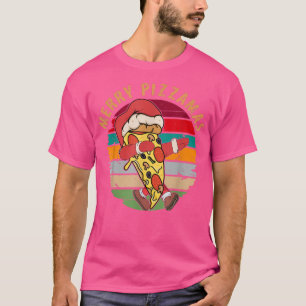 Funny Merry Pizzamas Pizza liebt Weihnachtsfeierta T-Shirt
