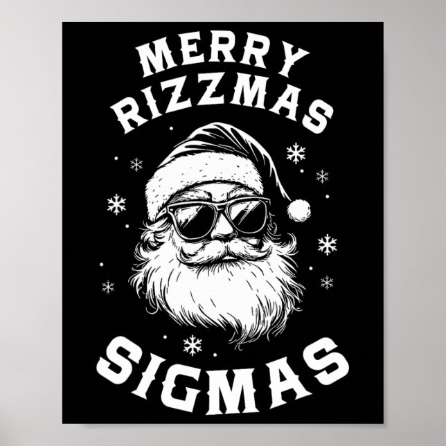 Funny Merry Rizzmas Sigmas Kids Teens School Chris Poster (Vorne)