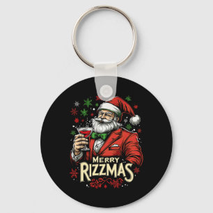 Funny Merry Rizzmas Weihnachten Schlüsselanhänger