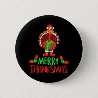 Funny Merry Thanksmas Festive Erntedank Button
