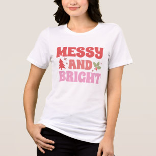 Funny Merry und helle Frauen Weihnachten Tri-Blend Shirt