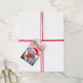 Funny Merry Weihnachtskranz Niedlich Elephant sant Geschenkanhänger