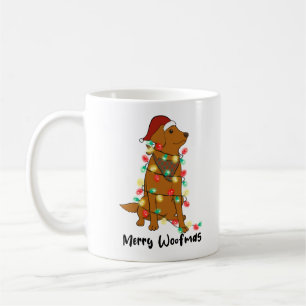 Funny Merry Woofmas Weihnachtshund Kaffeetasse