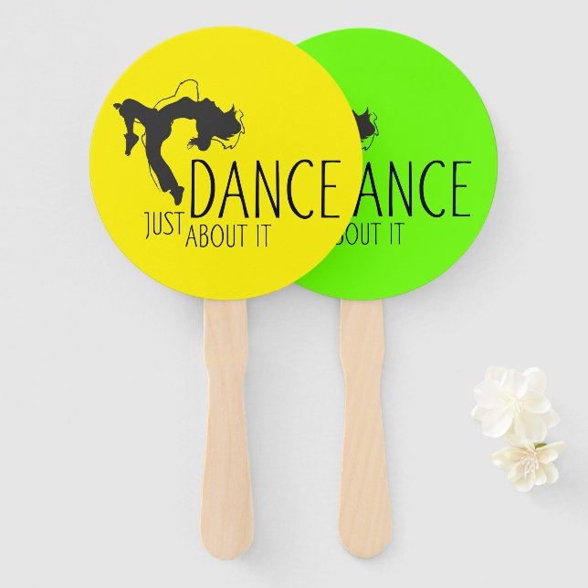 Funny Message - Just Dance about It 1 Fächer (Vorne und Hinten)