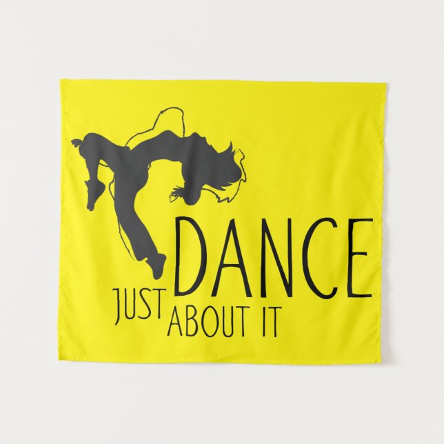 Funny Message - Just Dance about It 1 Wandteppich (Vorderseite (Horizontal))