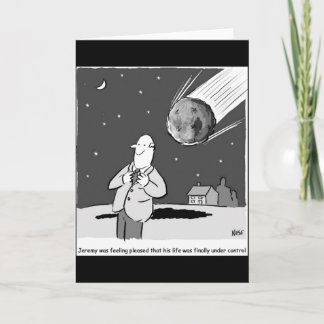 Funny Meteor Hitting Earth Disaster T Shirt  Karte