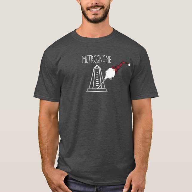 Funny Metrognome - Metronome, Gnome T-Shirt (Vorderseite)