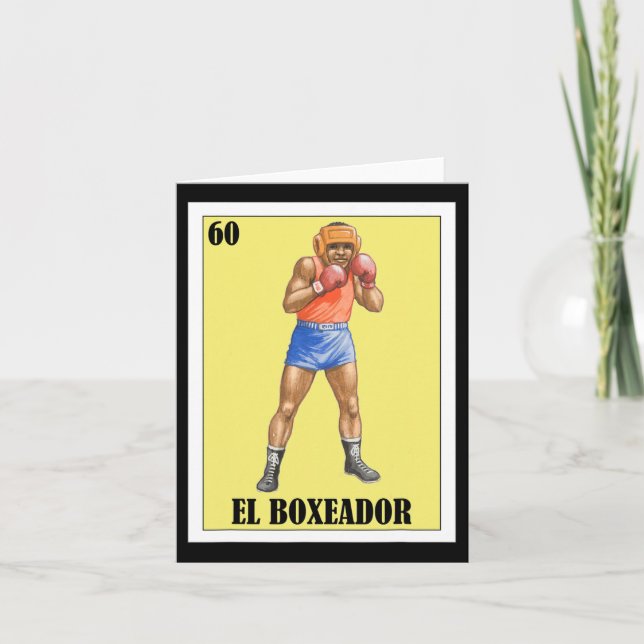 Funny Mexic Boxing Design - El Boxeador 2 Karte (Vorderseite)