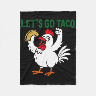 Funny Mexic Chicken T-Shirt Rooster Design mit Gel Fleecedecke