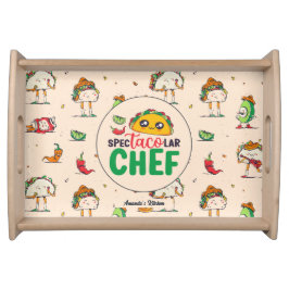 Funny Mexic Food Koch Cinco De Mayo Muster Serviertablett