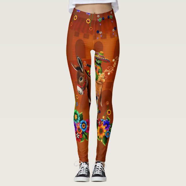 Funny mexican cactus leggings (Vorderseite)