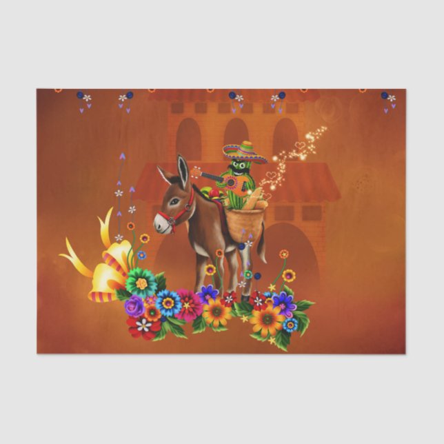 Funny mexican cactus seidenpapier (Vorderseite)