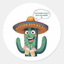 Funny Mexican Cactus with Tequila - Fiesta Sombrer
