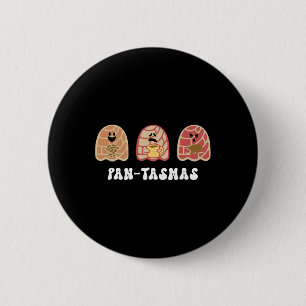 Funny Mexican Conchas Spooky Ghost Pan Button