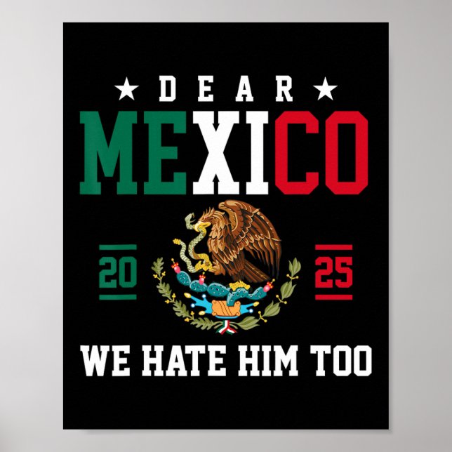 Funny Mexican Empathy Sehr geehrter Mexiko Wir has Poster (Vorne)