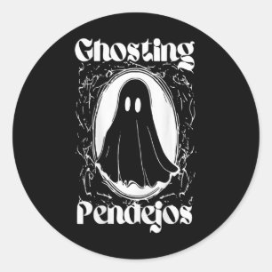 Funny Mexican Ghost Halloween Ghosting Pendejos On Runder Aufkleber