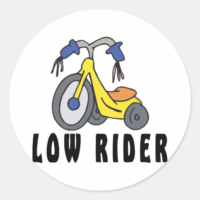 Funny Mexican Low Rider Runder Aufkleber (Vorderseite)