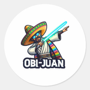 Funny Mexican Obi Juan Movie Parody Cinco De Mayo Runder Aufkleber