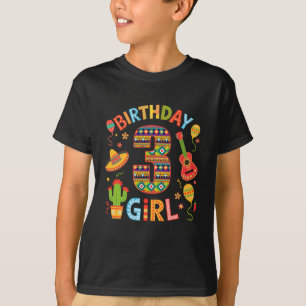 Funny Mexican Party 3. Geburtstag Girl Fiesta 3 Ye T-Shirt