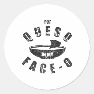 Funny mexikanischen Food Cinco de Mayo stellte Que Runder Aufkleber
