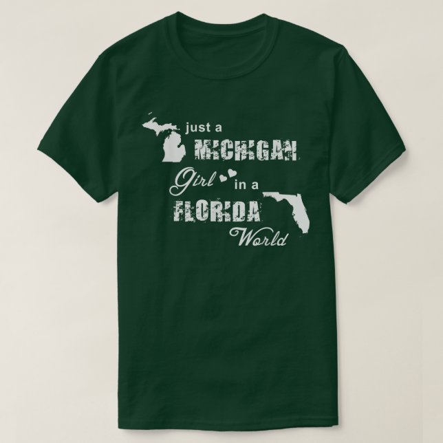 Funny Michigan ist nur ein Michigan-Mädchen in Flo T-Shirt (Design vorne)