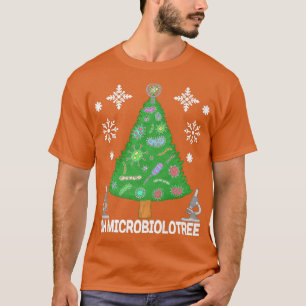 Funny Microbiologist Weihnachtsbaum Mikrobiologie  T-Shirt