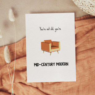 Funny Mid Century Modern Birthday Card
