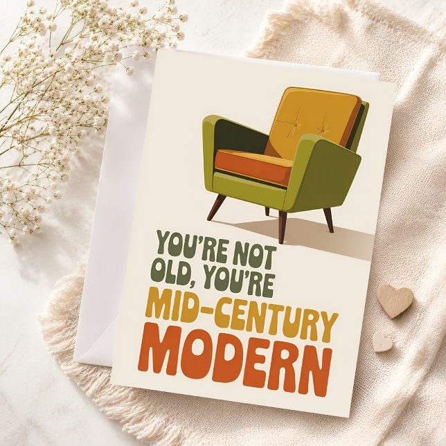 Funny Mid Century Modern Birthday Karte (Von Creator hochgeladen)